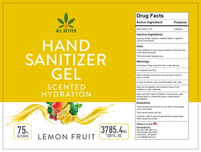 Hand Sanitizer (Lemon Fruit 1gallon)